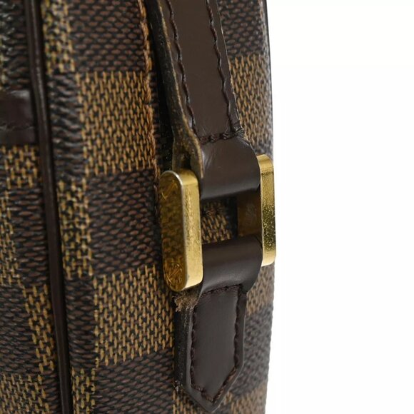 LOUIS VUITTON Ipanema PM Shoulder Bag Damier Ebene Leather Brown - Picture 7 of 16